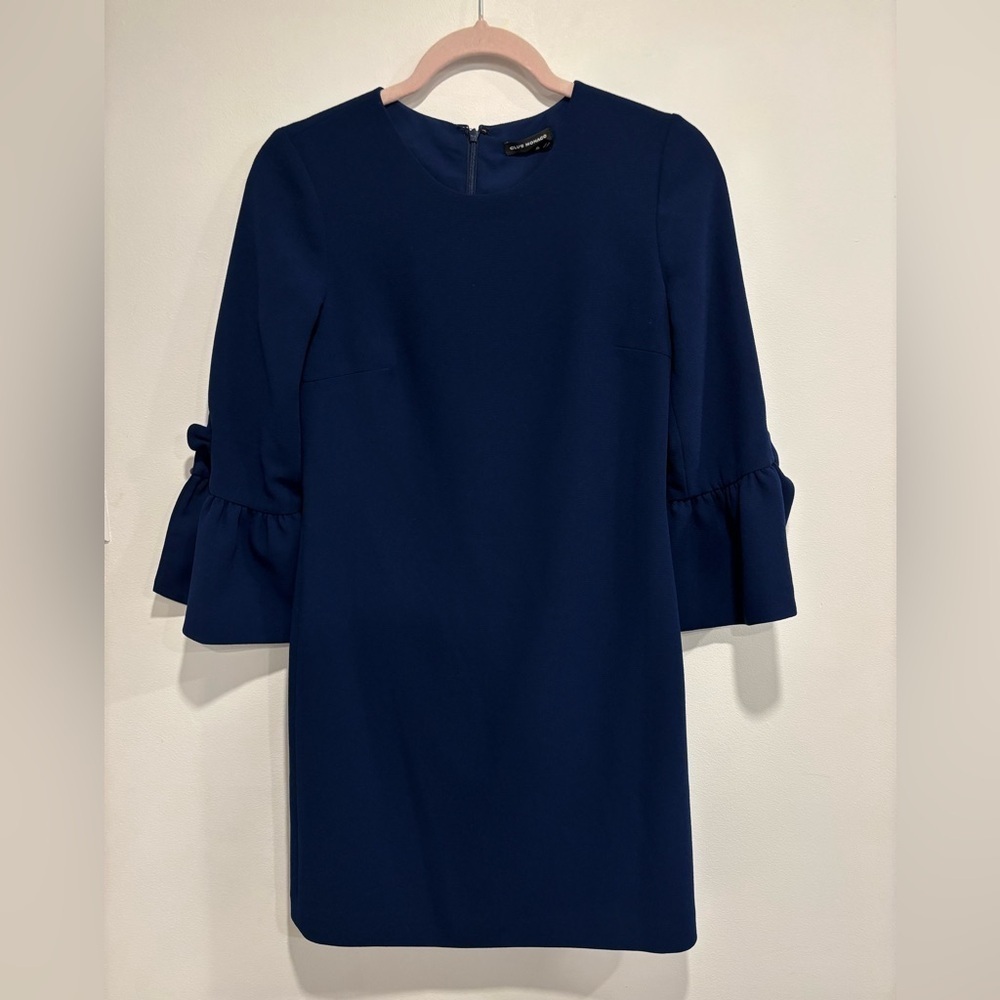 Club Monaco Navy Ruffle Dress - Picture 2 of 8